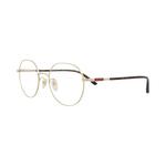 Очки Gucci Round-Frame Metal Optical Frames 'Gold/Havana/Transparent' 3