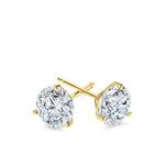 Серьги-гвоздики из желтого золота с бриллиантами 2