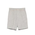 Шорты с узором в елочку и складками 1