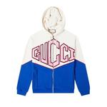 Зип-худи Gucci Diamond Zip Hoodie 'Natural/Navy/Red' 1