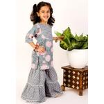 Комплект для девочек Teal Floral Print Sharara 4