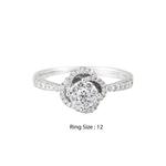 Кольцо с бриллиантом LITZ 18K Белое золото DR3791 4