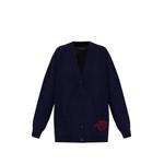 embroidered patch-pocket cardigan 1
