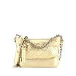 Маленькая сумка-хобо Gabrielle Metallic Quilted Aged Calfskin 1