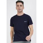 Базовая футболка с коротким рукавом Navy Blue с принтом «Космонавт на рыбалке» 4
