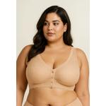 Премиум бюстгальтер Rylee Lace Plus Size бесшовный беспроводной с эффектом пуш-ап, нюд 1