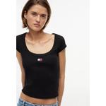 Футболка с логотипом, вырезом-лодочкой и slim-посадкой - Tommy Jeans 3