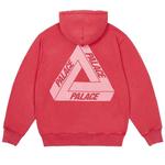 Толстовки на молнии Palace Pigment Wash Tri-Ferg Hood «Red» 2