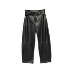 belted faux-leather trousers 1