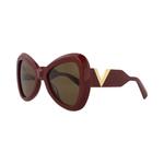 Солнцезащитные очки Valentino в кошачьей оправе из ацетата 'Bordeaux/Brown' 2