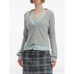 ribbed-knit layered cardigan 3