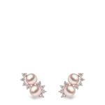 Серьги Sleek из розового золота с жемчугом и бриллиантами 1