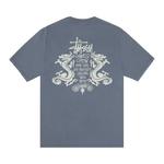 Tops Stussy Double Dragon Tee Pigment Dyed 'Тёмно-синий' 2