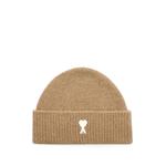 beige alpaca beanie with Ami de Coeur 1
