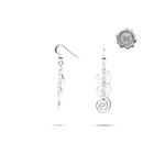 Серебряные серьги-гвоздики Millennia 2000 Hook Multi Spiral с серебром 925 пробы 5