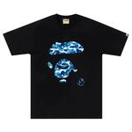 Футболки BAPE ABC Camo Ape Face Tee 'Black/Blue' 1