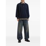 layered-effect polo-collar sweater 2