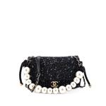Pearl Handle Flap Bag Quilted Tweed Medium shoulder bag 1