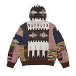 Свитера Supreme Patchwork Zip Up Hooded Sweater 'Brown' 2