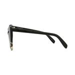 Saint Laurent Солнцезащитные очки с кошачьим глазом из ацетата 'Havana Black' 3