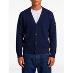 logo-patch V-neck cardigan 1