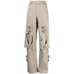 buckle-detailed wide leg trousers 1