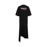Мидди-платья Balenciaga Political Campaign Pleated T-Shirt Dress 'Black' 2