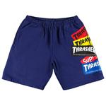 Шорты Supreme x Thrasher Multi Logo Sweatshort 'Washed Navy' 1