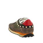 Stud Up trainer in split leather and nylon with butterfly embroidery 4