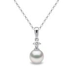 Колье Classic Akoya из белого золота с жемчугом и бриллиантами 1