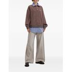 striped layered-effect sweater 2