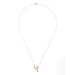 18K yellow gold Y diamond necklace 1