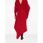 slashed midi dress in wool and cashmere 1