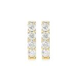 Серьги-кольца Linka Grande из желтого золота с бриллиантами 1