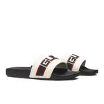 Слайды Gucci Stripe Rubber Slide 'Экрю' 8