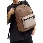 Рюкзак West Backpack Bag In Blocked Signature Canvas в песочном/коричневом цвете CAB59 2