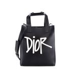 Dior x Shawn Stussy D-Dior Leather with Applique Small tote bag 1