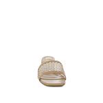 Бежевые туфли-лодочки slip-on со стразами 4