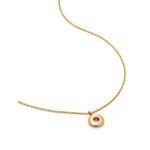 Колье Birthstone из переработанного золота с аметистом 1
