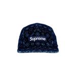 Кепки Supreme Flocked Denim Camp Cap 'Blue' 1