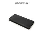 Длинный бумажник с RFID-защитой из натуральной кожи, черный 4
