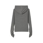 striped ruched-sleeve hoodie 2