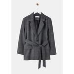 Эксклюзивная специальная коллекция: антрацитовый oversize-пиджак с поясом, процент содержания шерсти Twoaw26Bc49 5