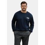 Темно-синий New Oversize/Wide Soft Textured College Unlined Plus Size Sweatshirt Tmnaw26Ao00007 1