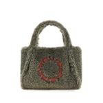 logo-embroidered teddy tote bag 1
