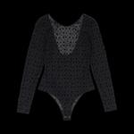 Боди PURPLE BRAND Mesh High Cut Bodysuit 'Black' 1