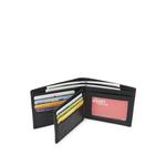 Мужской кожаный кошелек с блокировкой RFID - Черный 7