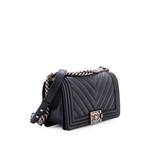 Сумка на плечо Boy Flap Bag Chevron Calfskin Old среднего размера 3