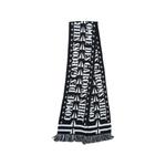 logo-intarsia fringed scarf 1