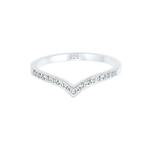 Кольцо Chevron с кристаллами Swarovski® — серебро 925 пробы 3